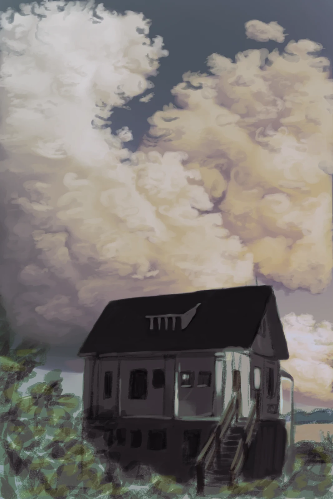 acbarth // 0005 // clouds over a cabin
