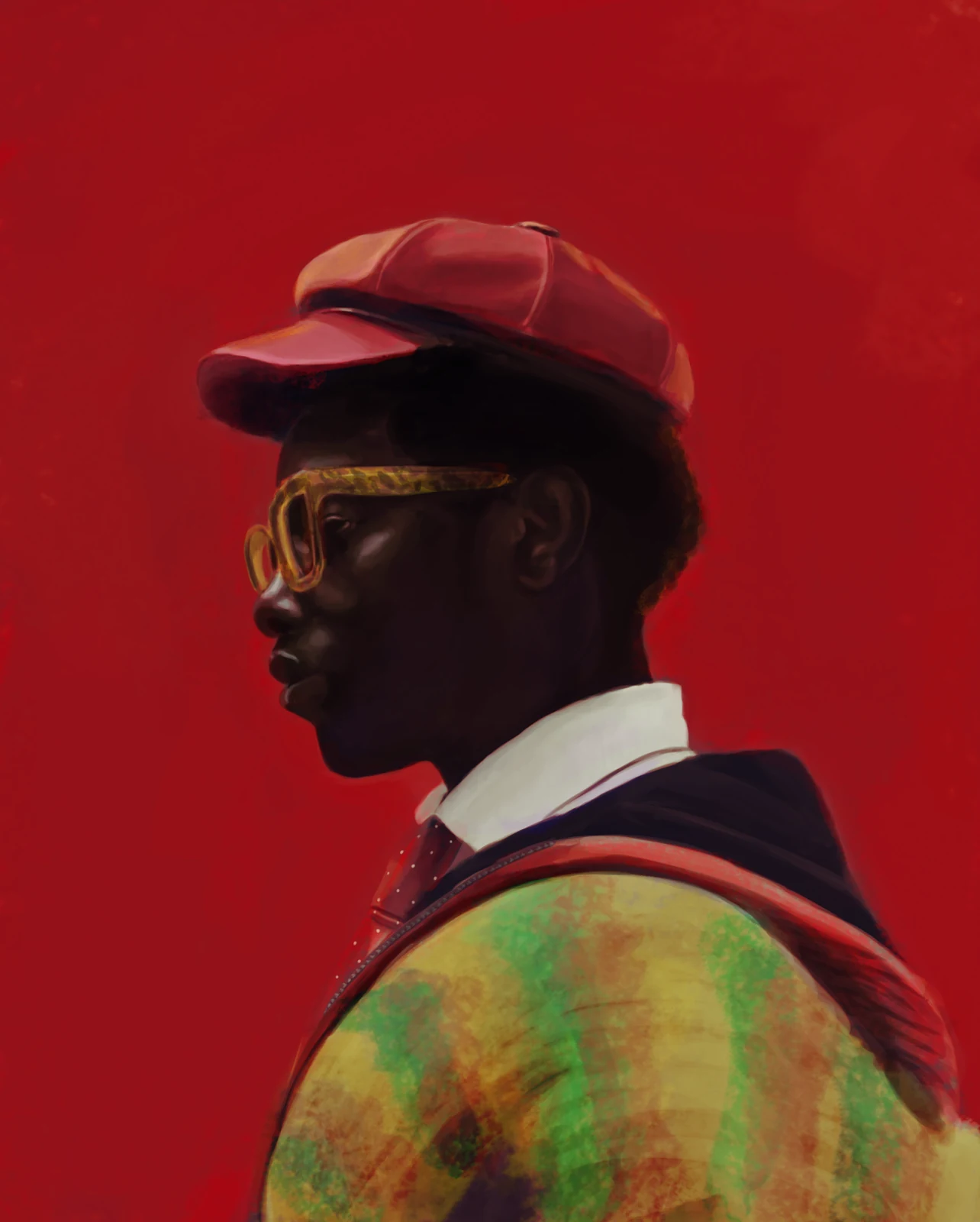 acbarth // 0027 // a man with a red hat and yellow glasses
