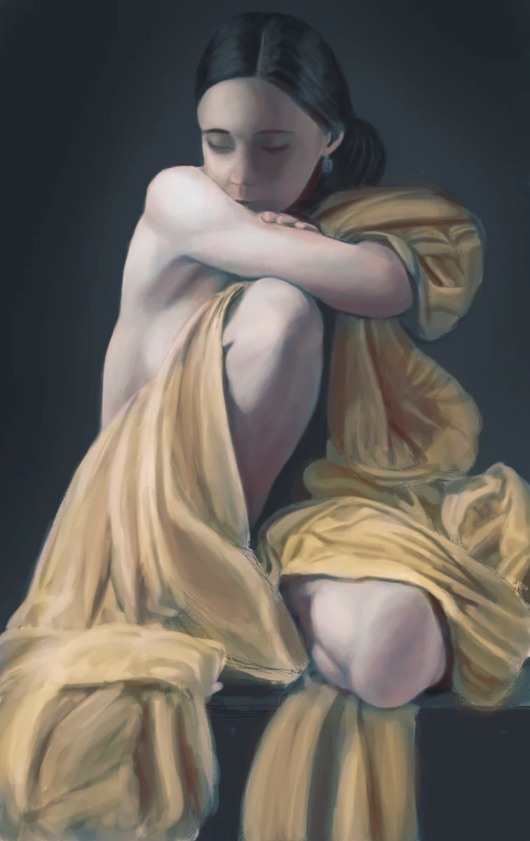 acbarth // 0034 // woman with golden fabric